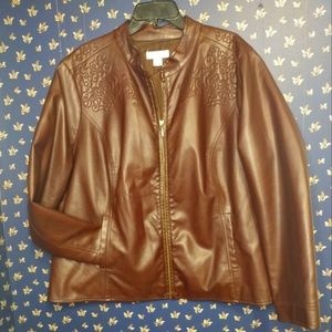 CJ Banks Faux Leather Women's 2X Jacket
